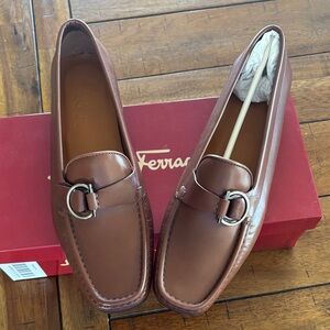 Salvatore Ferragamo Brown Leather Loafers